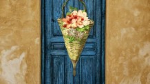 KOD:109 Sepet12 – Kapı Arkası Çiçeklik Sepet